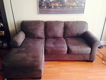 Example of a 2 piece sectional - Upholstery Cleaning